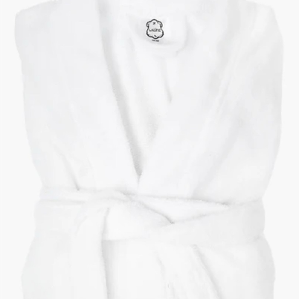 Plush White Women's Bath Robe - Soft Terry Wrap